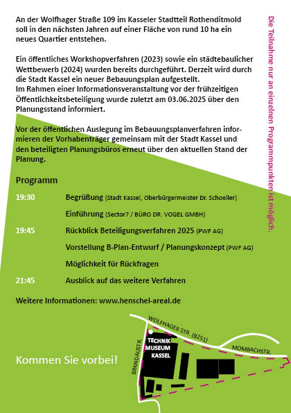 Infoveranstaltung am 09.06.2026 zum aktuellen Stand der Planung 2